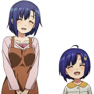 😄 anime, mulher, criança, sorrindo, desenho animado, fofo telegram sticker