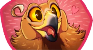 💕 pássaro, coruja, desenho animado, fofo, animal whatsapp sticker