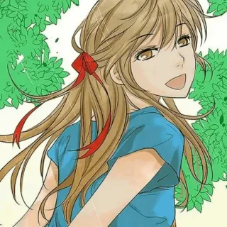 🍘 アニメ, 女の子, 漫画, キャラクター, 笑顔, 幸せ, ポートレート, 女性 telegram sticker