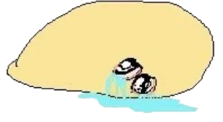 😓 island, water, beach, cartoon, nature telegram sticker