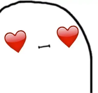 ❤️ blob, heart eyes, love, cute, emoji, cartoon telegram sticker