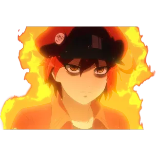 🤬 FAKE LOVE anime, fire, emotion, hat, cartoon, anger telegram sticker
