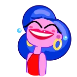 😂 dibujos animados, mujer, sonrisa, femenina, personaje telegram sticker