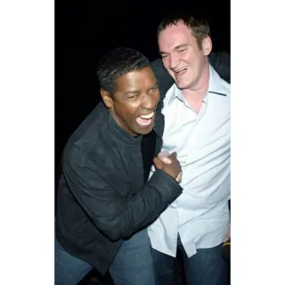 😂 Denzel Washington, Quentin Tarantino, célébrités, rire, amitié, acteurs, réalisateurs whatsapp sticker
