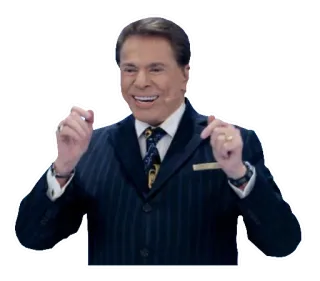 😀 Silvio Santos Silvio Santos, Presentador brasileño, Presentador TV, Televisión, Presentador, Traje whatsapp sticker