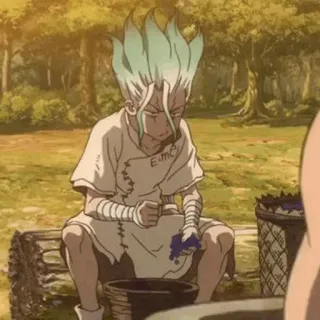 ⏱ Senku Ishigami Dr. Stone anime, manga, cartoon, Dr. Stone, Senku, science telegram sticker