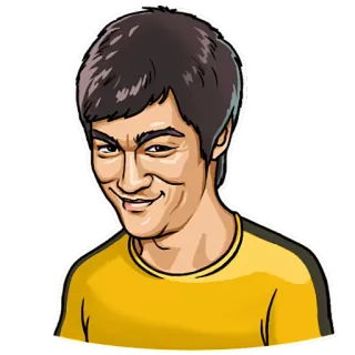 😄 Bruce Lee Bruce Lee, arts martiaux, combattant, star de cinéma whatsapp sticker