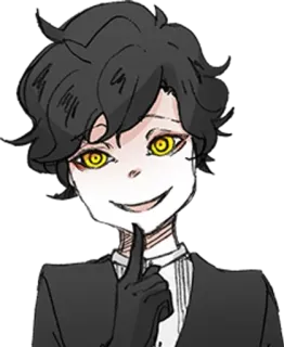 😚 personaggio, inquietante, arte, illustrazione, fantasy, anime telegram sticker