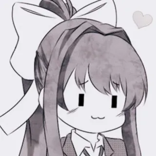 📄 Monika Doki Doki Literature Club! Anime, Mignon, Chibi, Monika, Doki Doki Literature Club telegram sticker