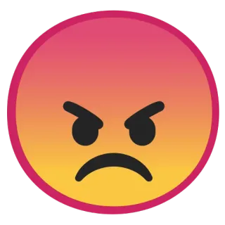 😠 marah, emoji, merah, wajah telegram sticker