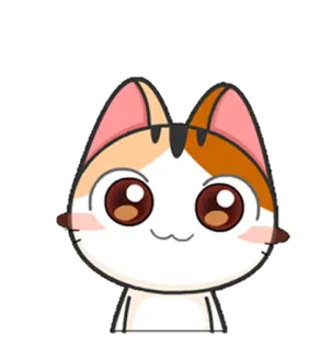 😀 gato, dibujos animados, lindo, animal, pegatina, kawaii telegram sticker