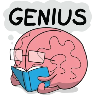Awkward Yeti (Heart and Brain) whatsapp stickers