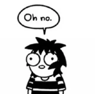 😶 Oh no. desenho animado, expressão, oh não, personagem, desenho whatsapp sticker