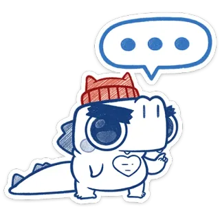 🤔 dinosaur, cartoon, cute, animal, sticker telegram sticker