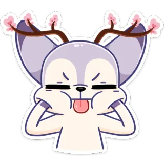 😛 desenho animado, animal, fofo, adesivo, ilustração, engraçado telegram sticker