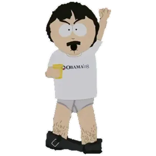 🇺🇸 Randy Marsh South Park OBAMA '08 cartoon, political, satire, character telegram sticker