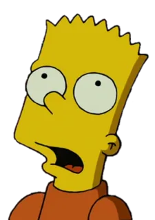 😯 Bart Simpson The Simpsons cartoon, character, bart simpson, the simpsons, funny, animated telegram sticker