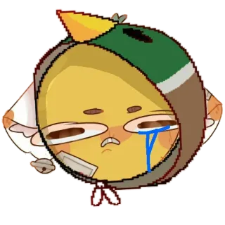 😢 canard, pleurs, triste, mignon, animal, autocollant whatsapp sticker