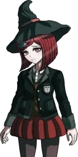 🪄 Himiko Yumeno Danganronpa anime, video game, character, cute, witch, magic, school uniform telegram sticker