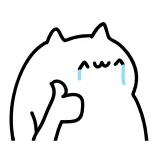 😭 Katze, Kawaii, Süß, Daumen hoch, Weinend, Emoji, Sticker telegram sticker