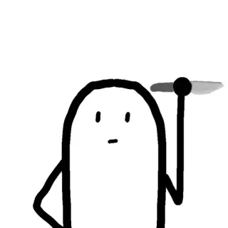 🌱 칼, 막대기 인간, 만화, 무기, 일러스트 telegram sticker