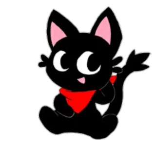 😁 gato, gatinho, fofo, desenho animado, animal, gato preto telegram sticker