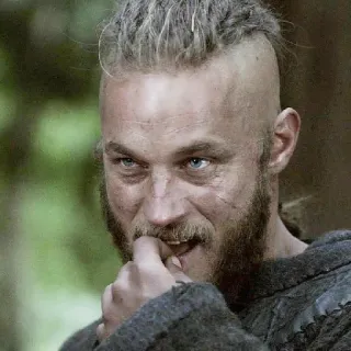 🩸 Ragnar Lothbrok Vikings ラグナル・ロズブローク, ヴァイキング, テレビ番組, 歴史ドラマ, 男性, ひげ, キャラクター telegram sticker