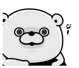 😶 oso, animal, lindo, dibujos animados telegram sticker