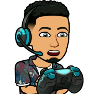 🎮 Bitmoji, Desenho animado, Avatar, Gaming, Gamer whatsapp sticker