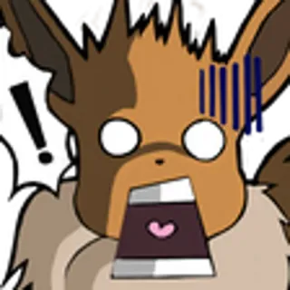 😱 Eevee Pokemon pokemon, eevee, sorprendido, impactado, anime telegram sticker