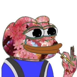 😭 Pepe the Frog Pepe de Kikker, middelvinger, aanstootgevend, meme, sticker telegram sticker