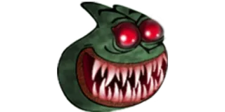 👺 mostro, creatura, cartone animato, spaventoso, denti telegram sticker