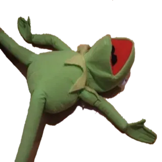 😵 Kermit Kermit, grenouille, marionnette, muppet telegram sticker