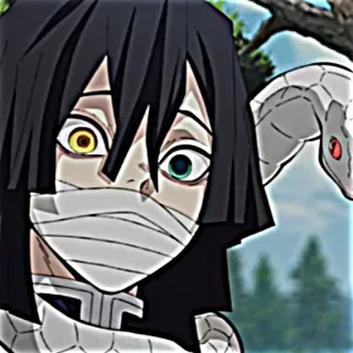 😶 Obanai Iguro Demon Slayer Anime, Demon Slayer, Obanai Iguro, Serpiente, Manga telegram sticker