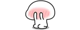 🍚 personaggio, arrossire, cartone animato, gesto telegram sticker