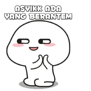 🍡 ASYIKK ADA YANG BERANTEM Meme, Dessin animé, Excité, Combat, Conflit telegram sticker