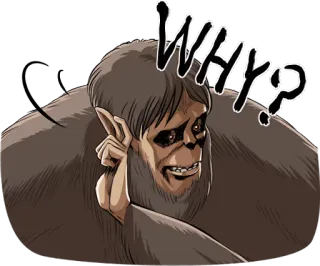🤔 Zeke Yeager Attack on Titan WHY? Anime, Question, Frustration, Détresse, Confus, L'Attaque des Titans, Zeke Yeager telegram sticker