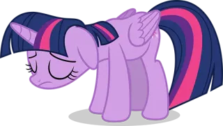 😕 Twilight Sparkle My Little Pony Cartoon, Pony, Traurig, Twilight Sparkle, My Little Pony, Animation telegram sticker