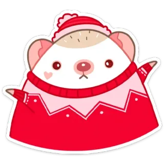🤷‍♂️ Riccio, Inverno, Carino, Animale, Kawaii, Cartone animato, Adesivo telegram sticker
