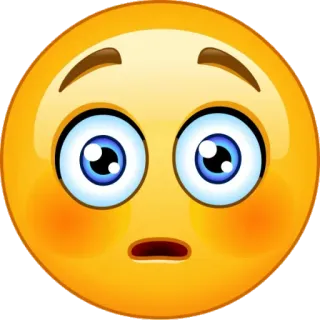 😳 Emoji, Cara, Expresión, Asombrado, Sorprendido telegram sticker