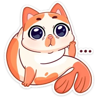 ☹️ Katze, Tier, niedlich, Stinkefinger, Cartoon telegram sticker