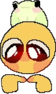 😳 Frosch, Emoji, Süß, Kawaii, Digitale Kunst telegram sticker