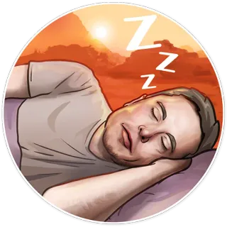 😴 Elon Musk Z Z Z slapen, Elon Musk, slaperig, moe, zakenman, dromen telegram sticker