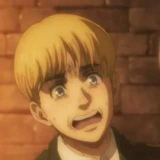 😊 Armin Arlelt Attack on Titan Armin Arlelt, anime, character, Attack on Titan telegram sticker