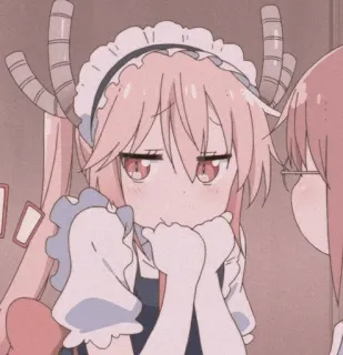 🐉 Tohru Miss Kobayashi's Dragon Maid anime, maid, dragon, cute, cartoon, kawaii, tohru telegram sticker