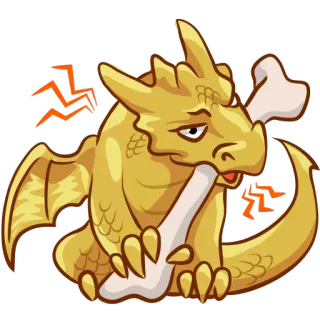 😠 drago, animale, cartone animato whatsapp sticker