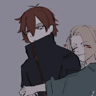 ❄️ 애니메이션, 만화, 우정, 사랑, 귀여운, 일러스트 telegram sticker