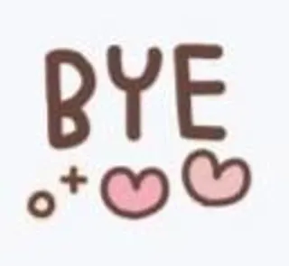 ➰ BYE bye, goodbye, farewell, hearts, cute, kawaii, greeting telegram sticker