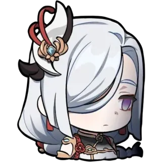 😓 Shenhe Genshin Impact Anime, Videospiel, Charakter, Genshin Impact, Shenhe, Chibi whatsapp sticker