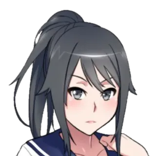 😐 Ayano Aishi Yandere Simulator Yandere, Simulateur, Ayano, Anime, lycéenne telegram sticker